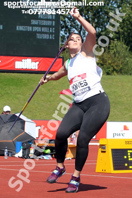 Womens javelin, 2019 Muller British Championships, Alexander Stadium, Birmingham. Photo: David T. Hewitson/Sports for All Pics